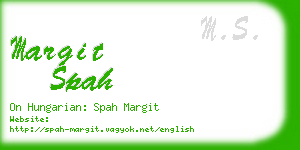 margit spah business card